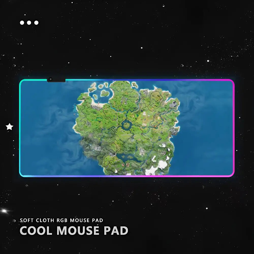 Fortnite Map LED Mousepad