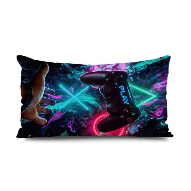 Gamers Home Gaming Hotel Decorative Pillowcase Video Game Party Cushion Cover Color Keyboard