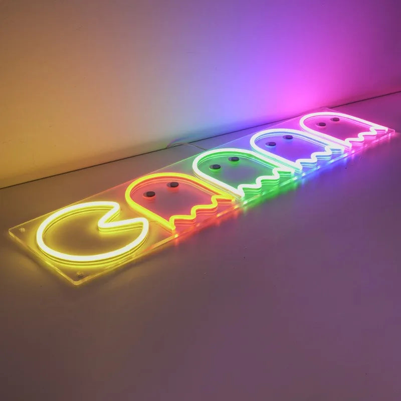 Neon LED Pac-Man Sign