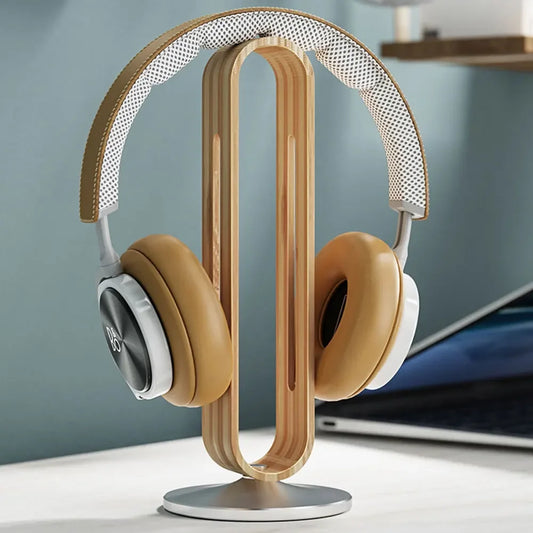 Bamboo Aluminium Headphone Stand