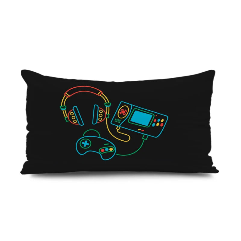 Gamers Home Gaming Hotel Decorative Pillowcase Video Game Party Cushion Cover Color Keyboard