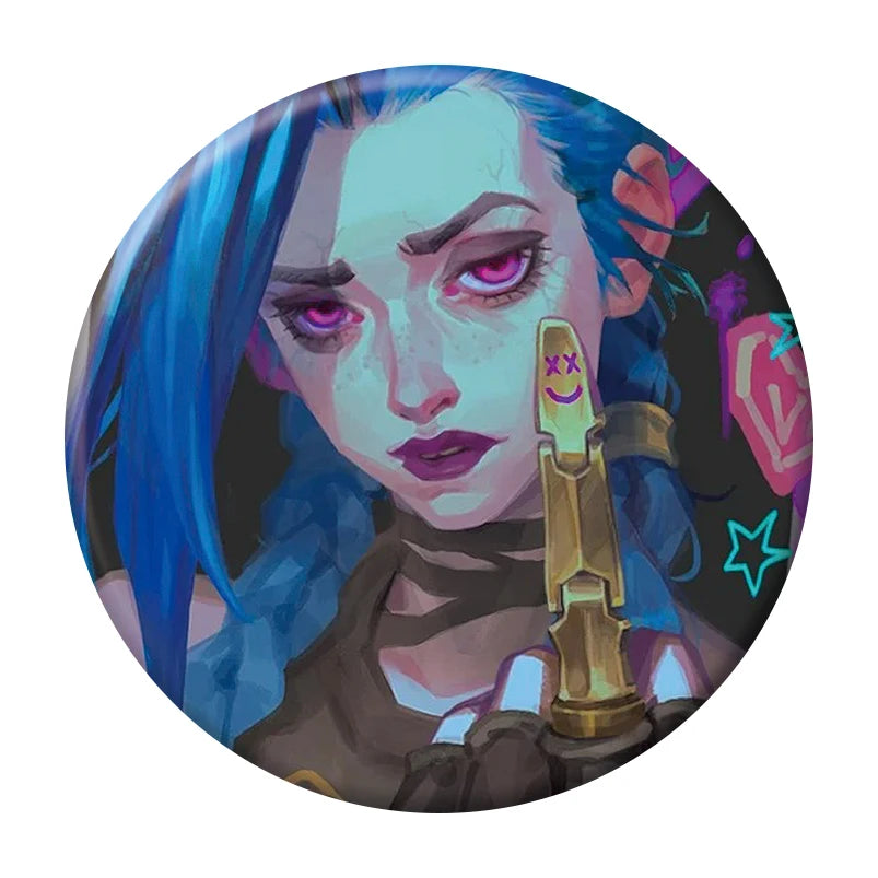 League of Legends Arcane Button Pin