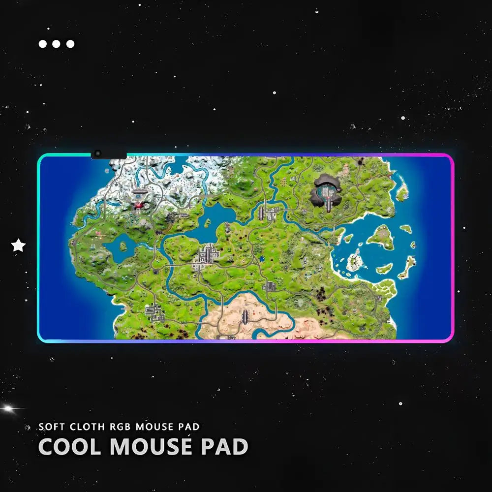 Fortnite Map LED Mousepad