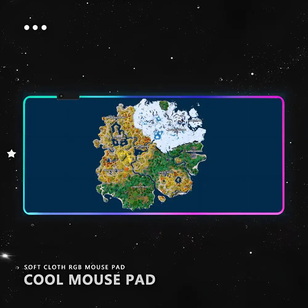 Fortnite Map LED Mousepad