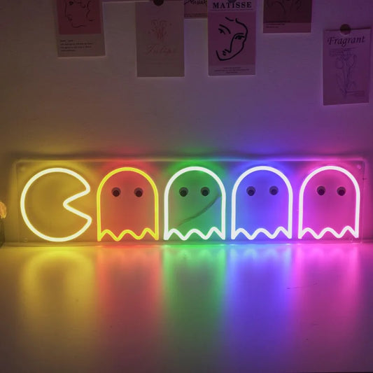 Neon LED Pac-Man Sign