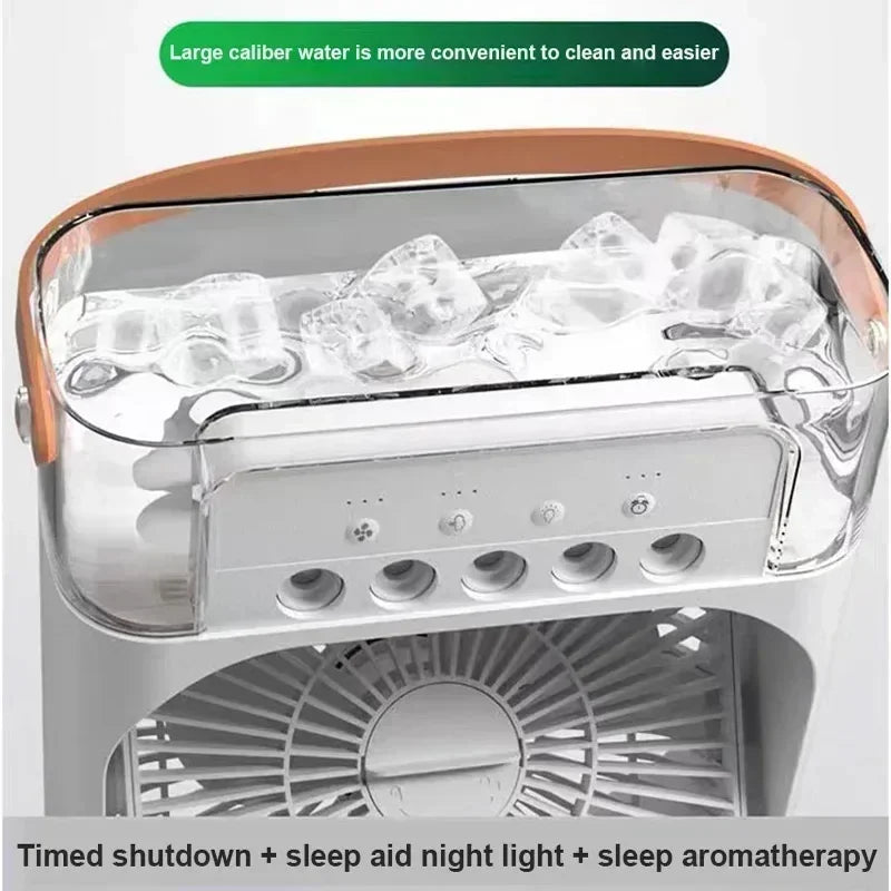 3 In 1 Small Air Cooler / Fan With LED Night Light