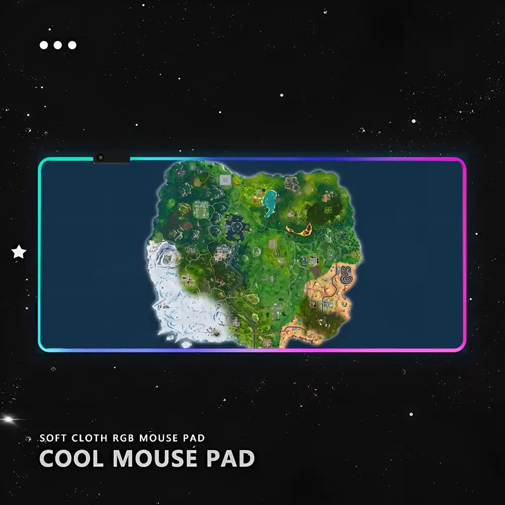 Fortnite Map LED Mousepad