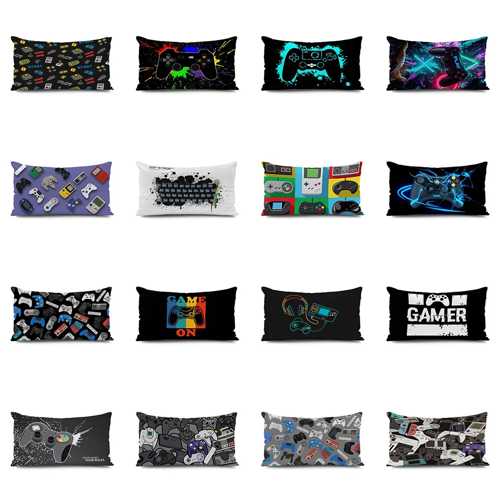 Gamers Home Gaming Hotel Decorative Pillowcase Video Game Party Cushion Cover Color Keyboard