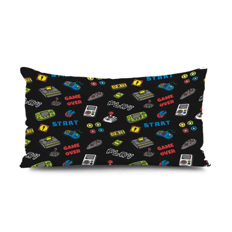 Gamers Home Gaming Hotel Decorative Pillowcase Video Game Party Cushion Cover Color Keyboard