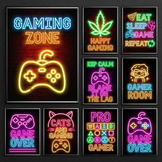 Neon Art Posters