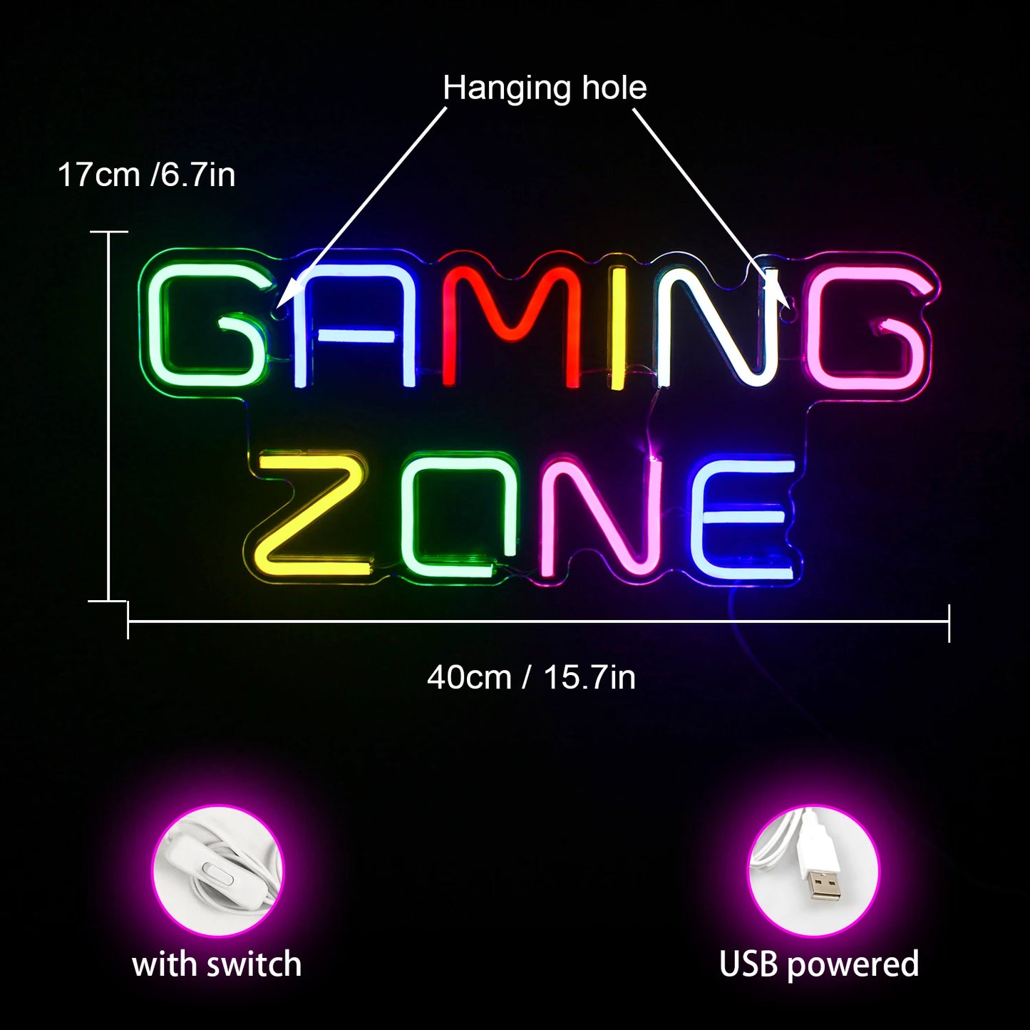 Gaming Zone Neon LED Sign